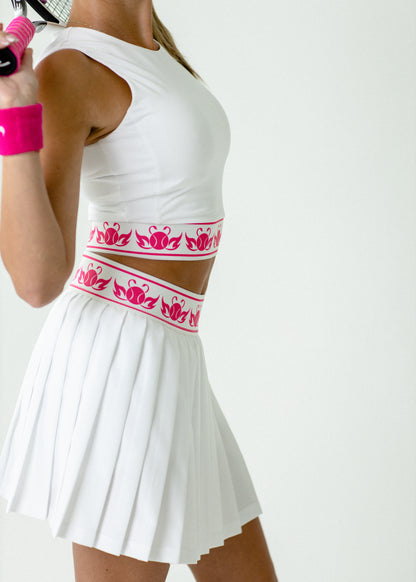 White Lux Handmade Tennis Skirt