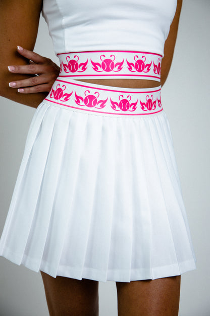 White Lux Handmade Tennis Skirt